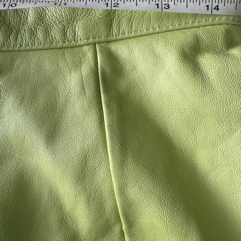 Vintage American Apparel lime green leather pencil skirt - Picture 6 of 12